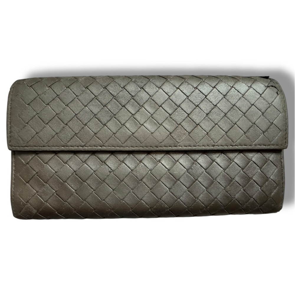 Bottega Veneta Chocolate Brown Intrecciato Leather Long Wallet